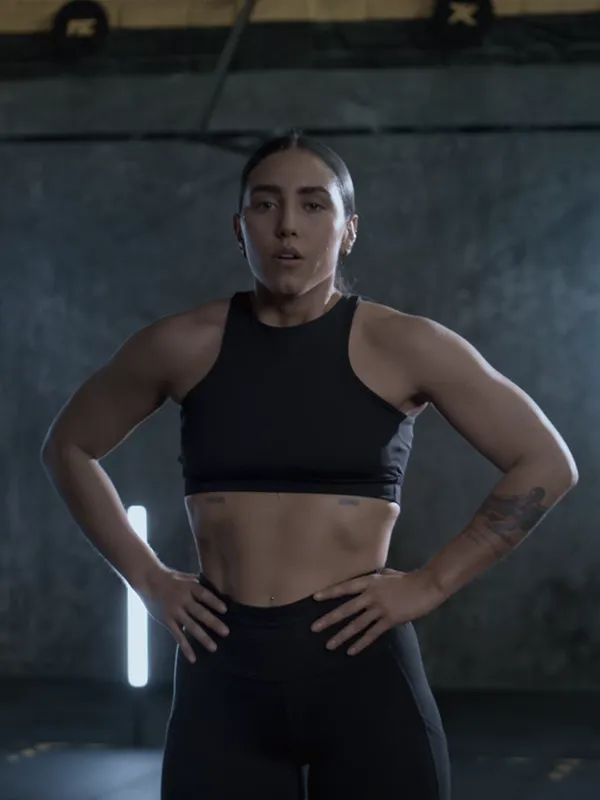 A woman's toned midsection