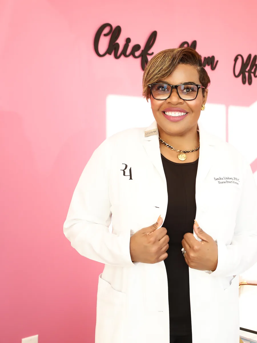 Tamika Lindsey, MS, APRN, FNP-C, in her office at Exclusively Radiant MedSpa